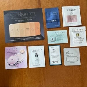 Lot of 9 Assorted Premium Samples - Tatcha, Sunday Riley, Algenist, and more